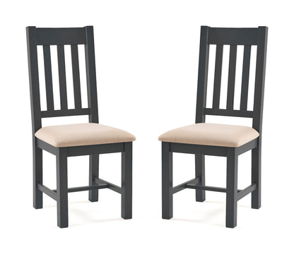 Bordeaux Dining Chairs Dark Grey (Set Of 2)