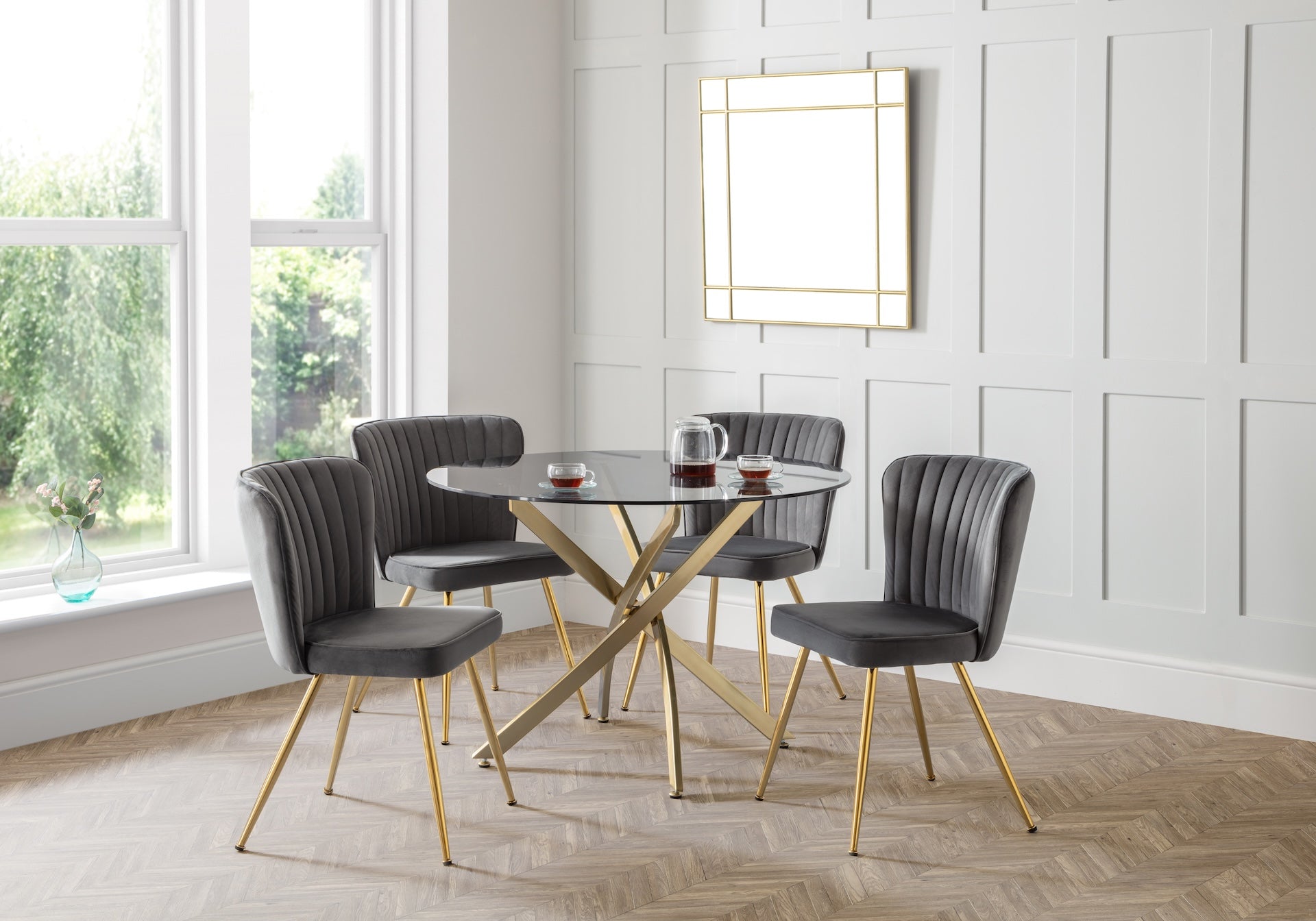Cannes Dining Chairs - Grey (Set of 2)