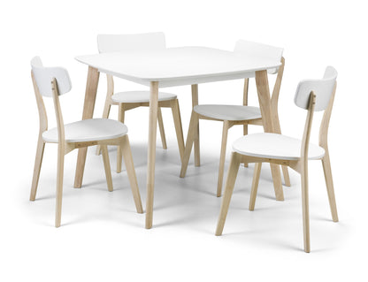 Casa Square Dining Table White/Oak