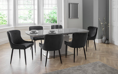 Como High Gloss Extending Table - Grey