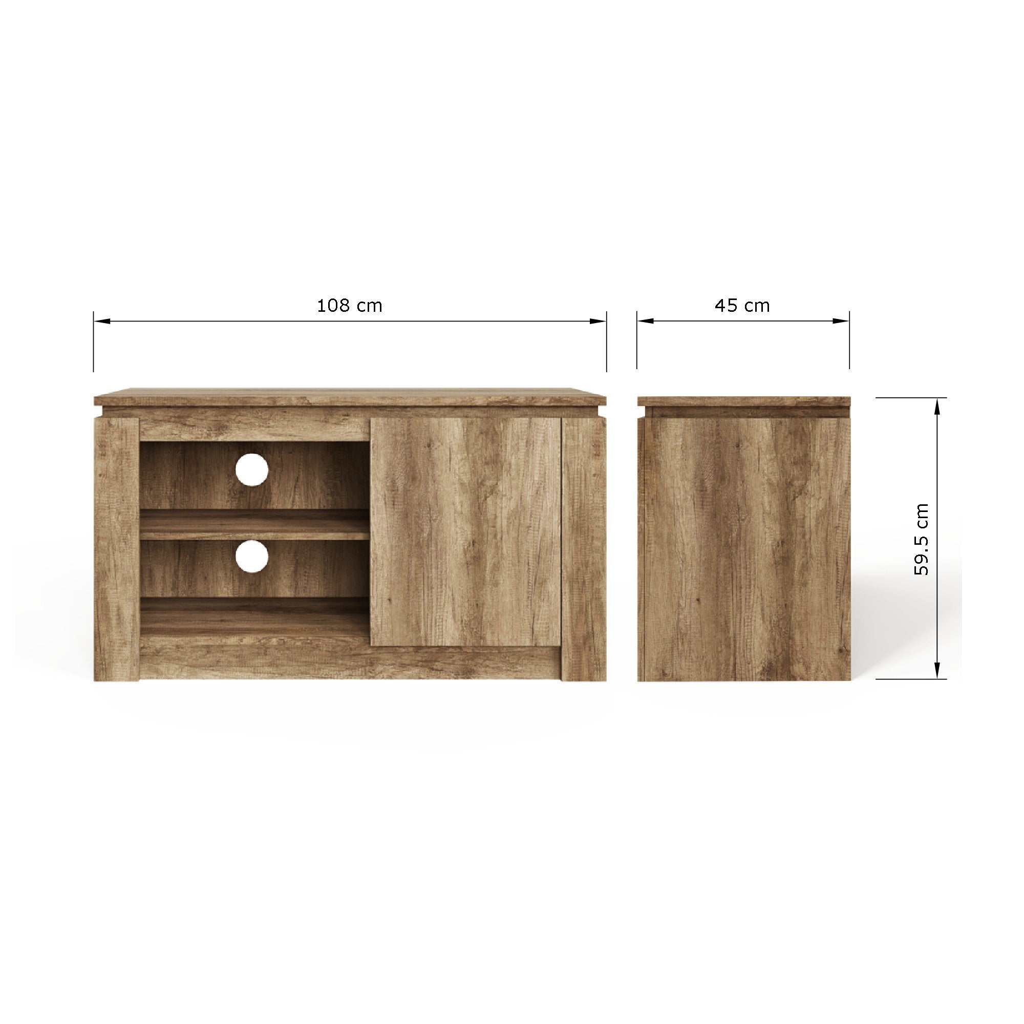 Canyon Oak Compact TV Unit