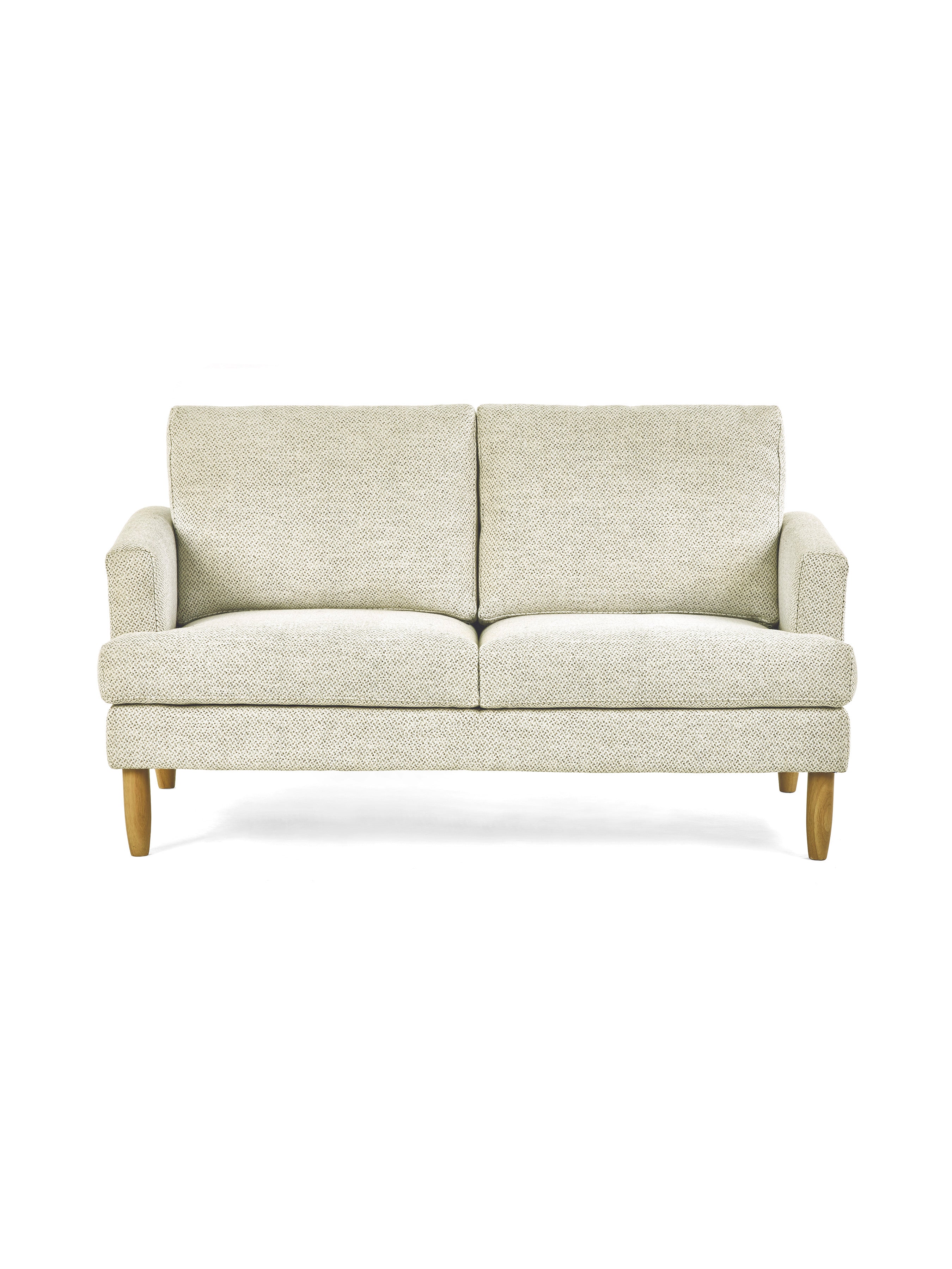 Daisy Beige Pearl Barley Upholstered Compact 2 Seater Sofa
