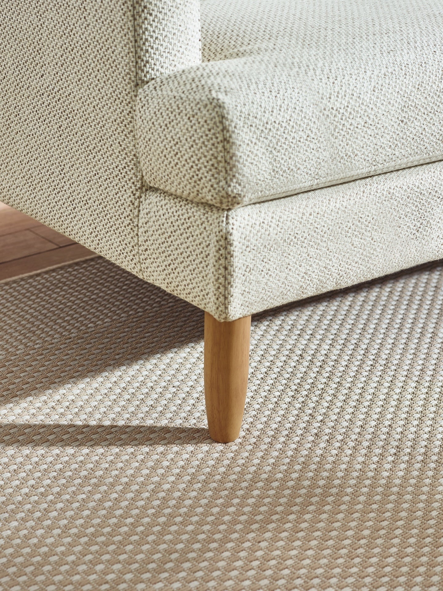 Daisy Beige Pearl Barley Upholstered Compact 2 Seater Sofa