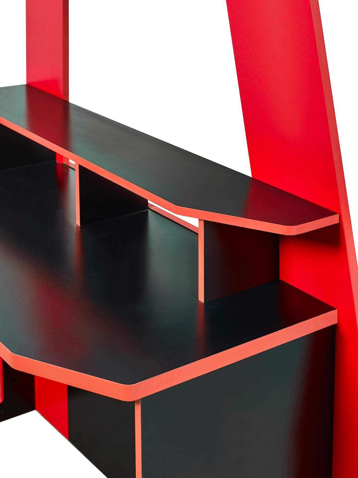Eagle Single Gaming Highsleeper Bed - Black and Red