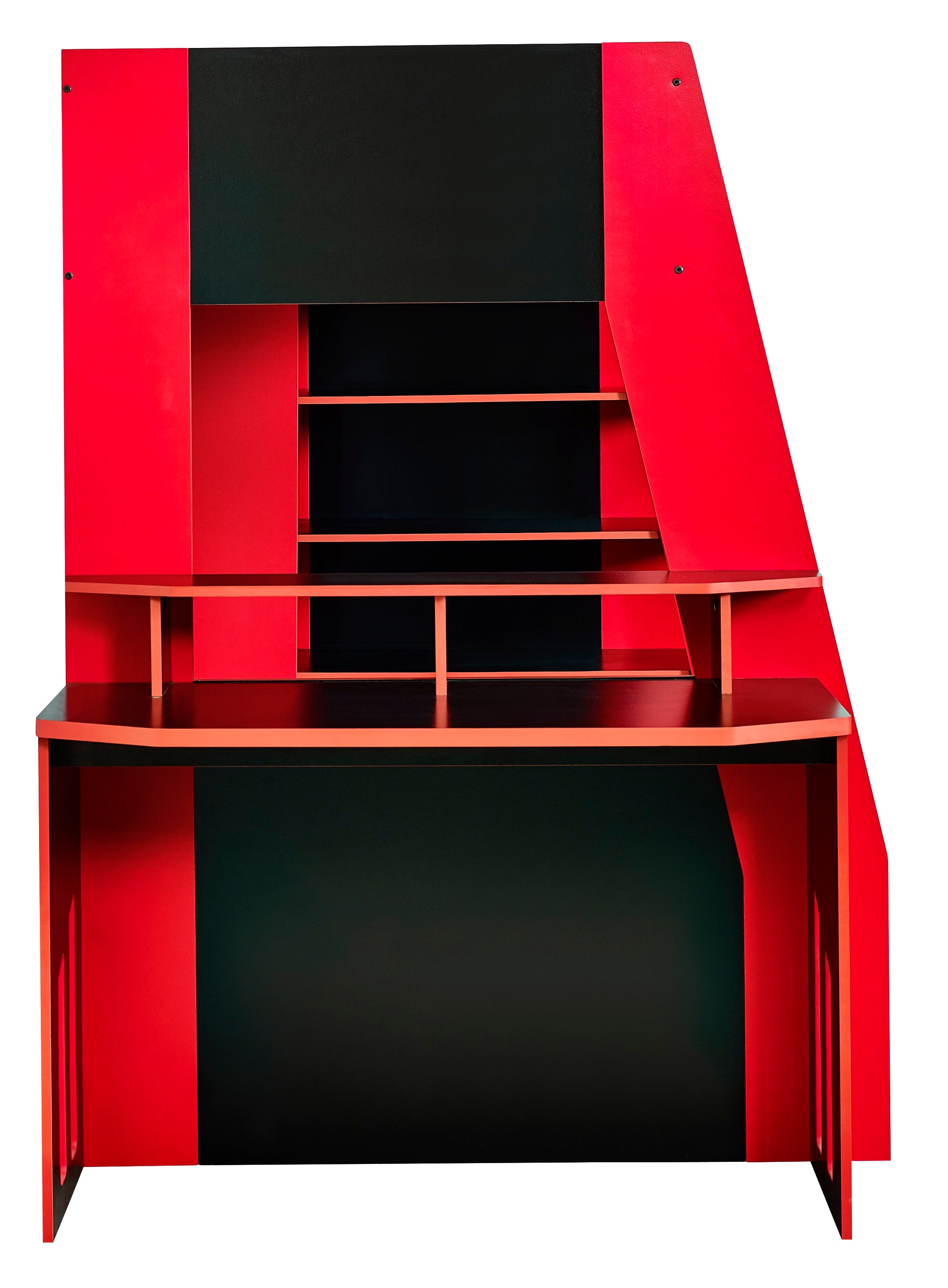 Eagle Single Gaming Highsleeper Bed - Black and Red