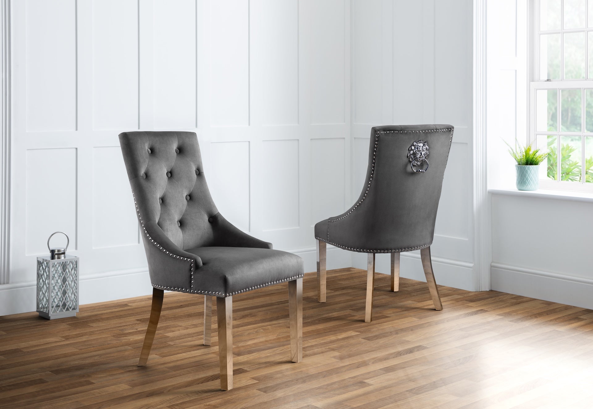 Gladstone Lion Head Chairs (Set Of 2)