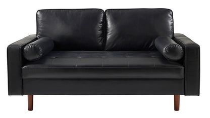 Henley Black Faux Leather 3 Seater Sofa