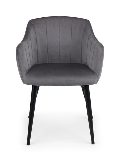 Hobart Scalloped Dining Chairs - Grey (Set Of 2)