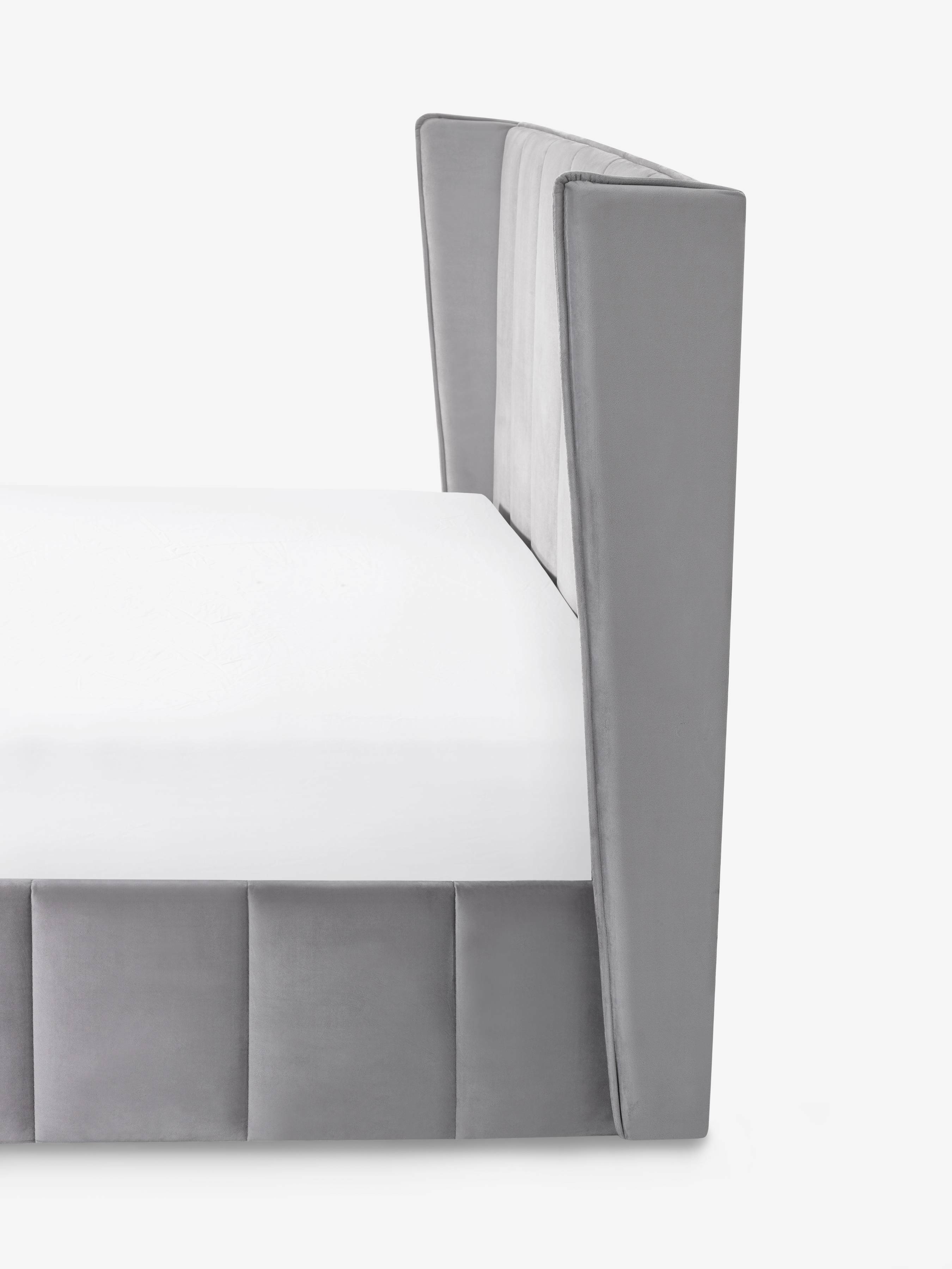 Katie Ottoman Storage Bed Frame - Grey Velvet