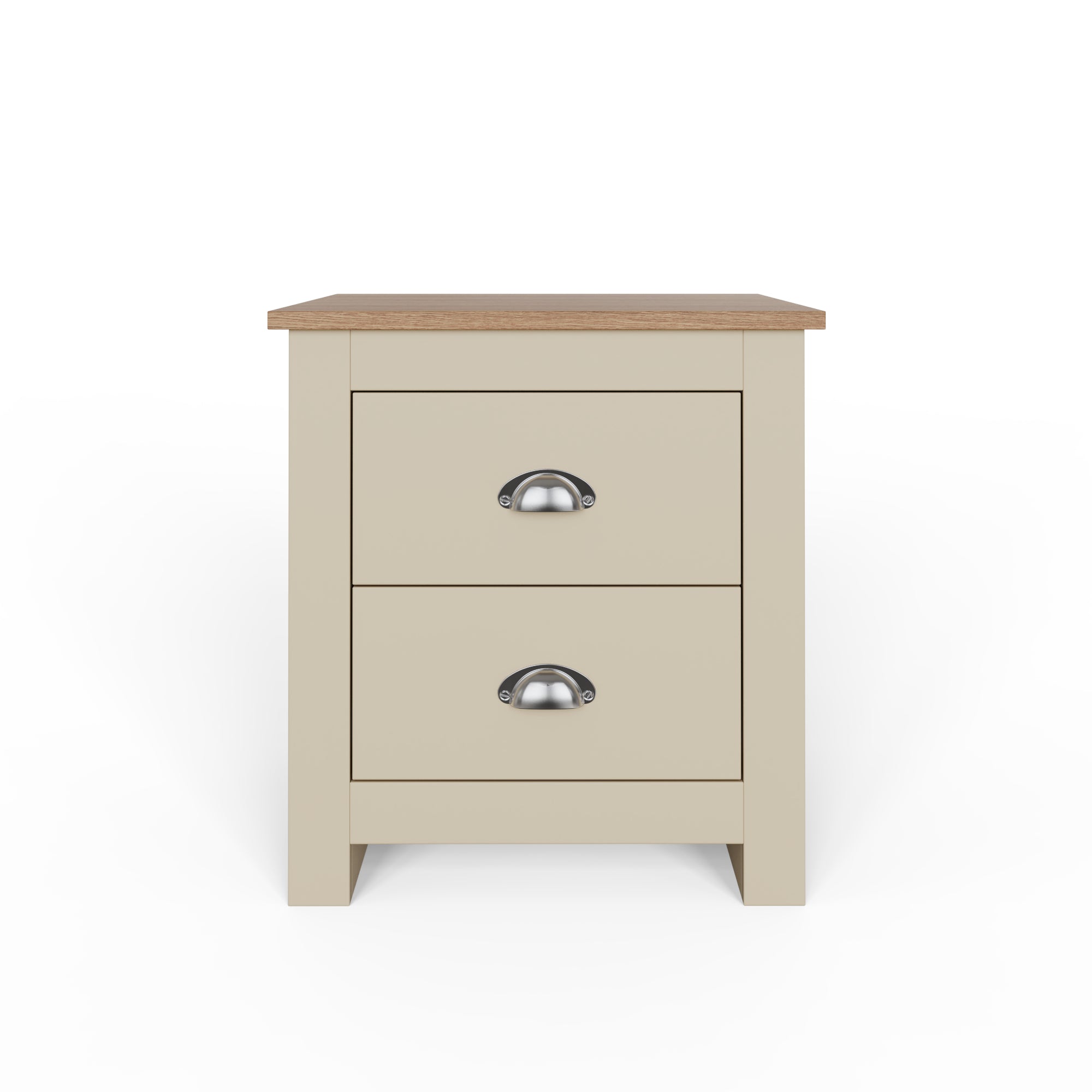 Lancaster 2 Drawer Bedside Cream