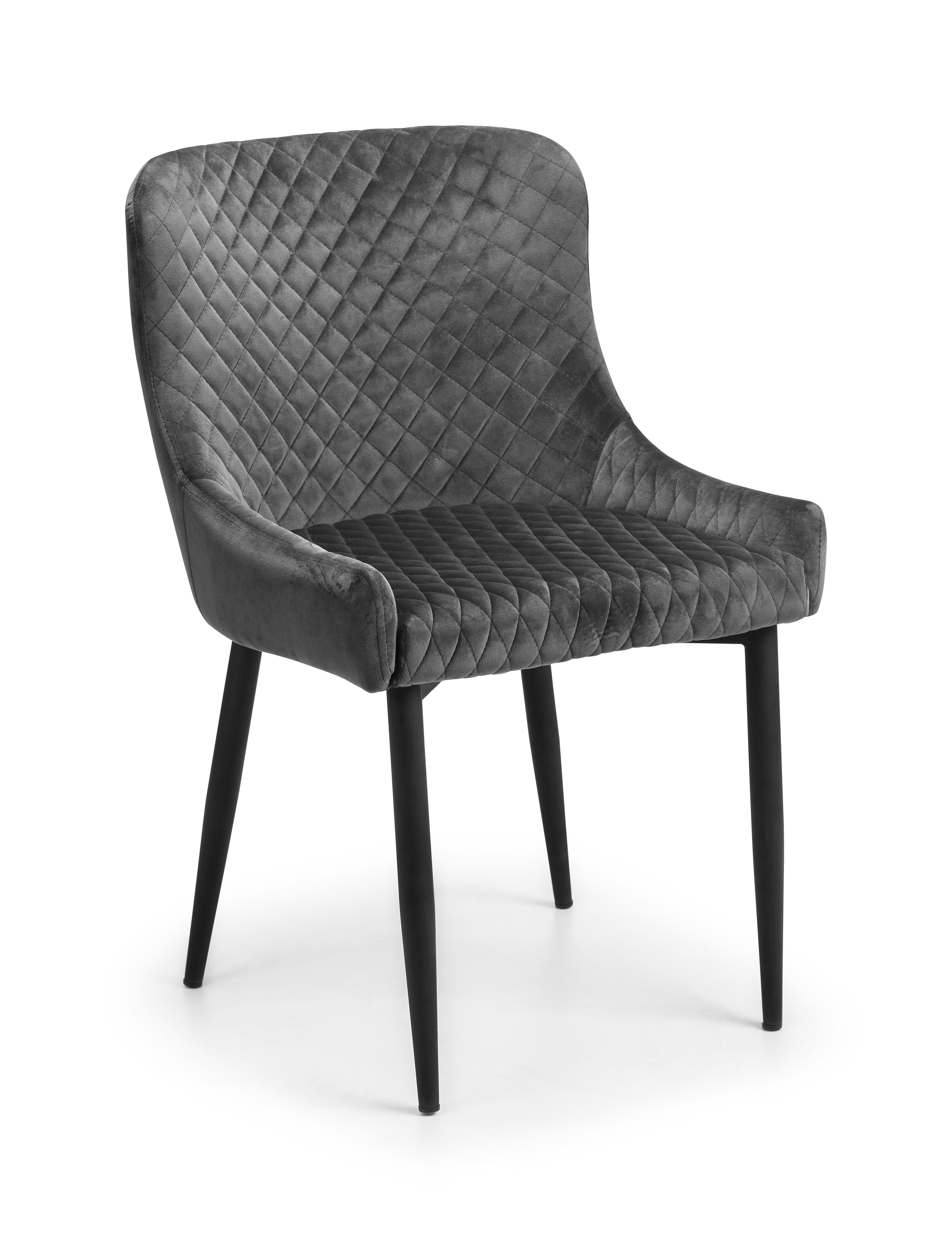 Luxe Velvet Dining Chairs - Grey (Set Of 2)