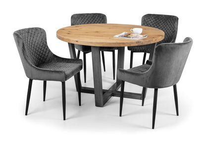 Luxe Velvet Dining Chairs - Grey (Set Of 2)