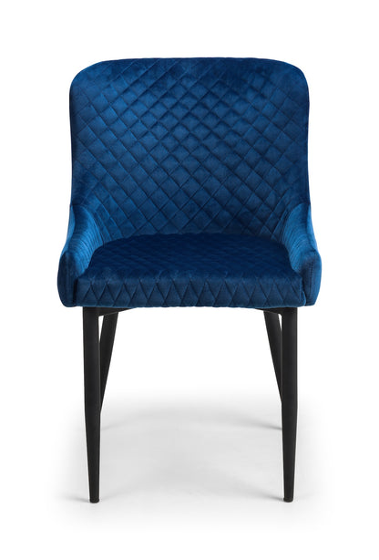 Luxe Velvet Dining Chairs - Blue (Set Of 2)