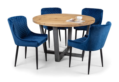 Luxe Velvet Dining Chairs - Blue (Set Of 2)