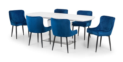 Luxe Velvet Dining Chairs - Blue (Set Of 2)