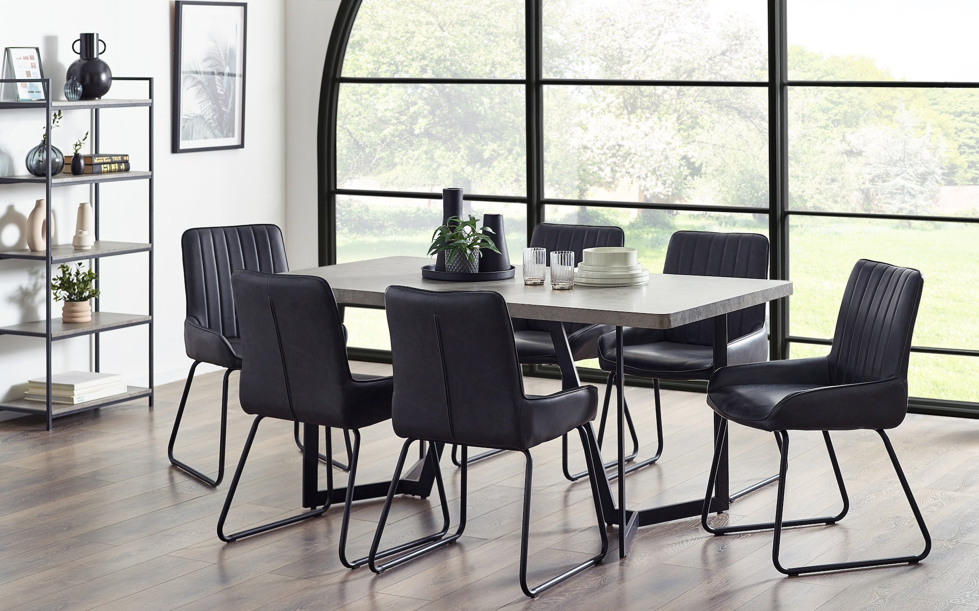 Miller Concrete Effect Dining Table