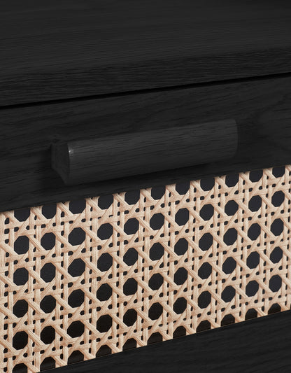Sydney 2 Drawer Bedside - Black Ash