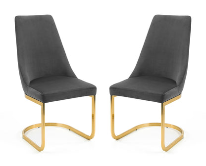 Vittoria Cantilever Dining Chairs - Grey (Set Of 2)
