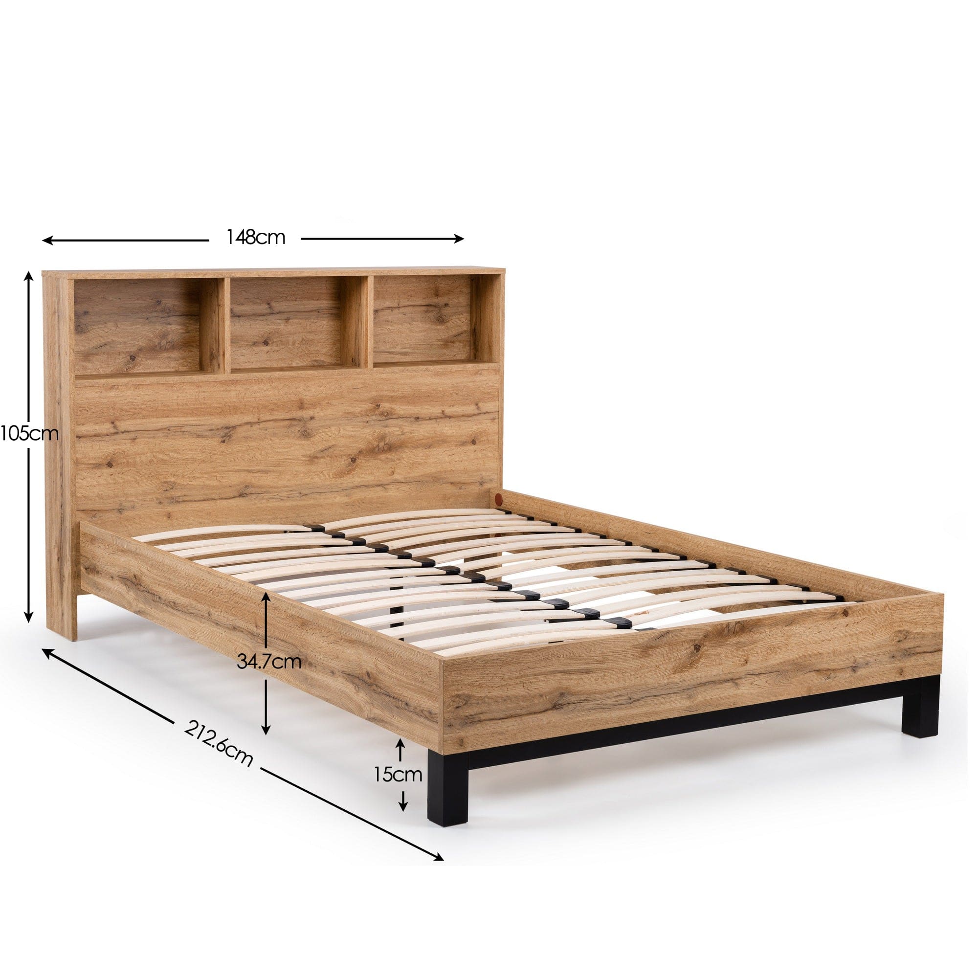 Bali Bookcase Bed - Oak