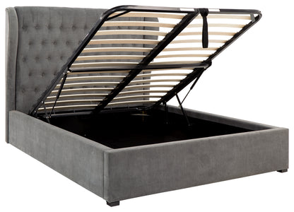 Dakota Ottoman Bed With Solid Base Grace Pewter