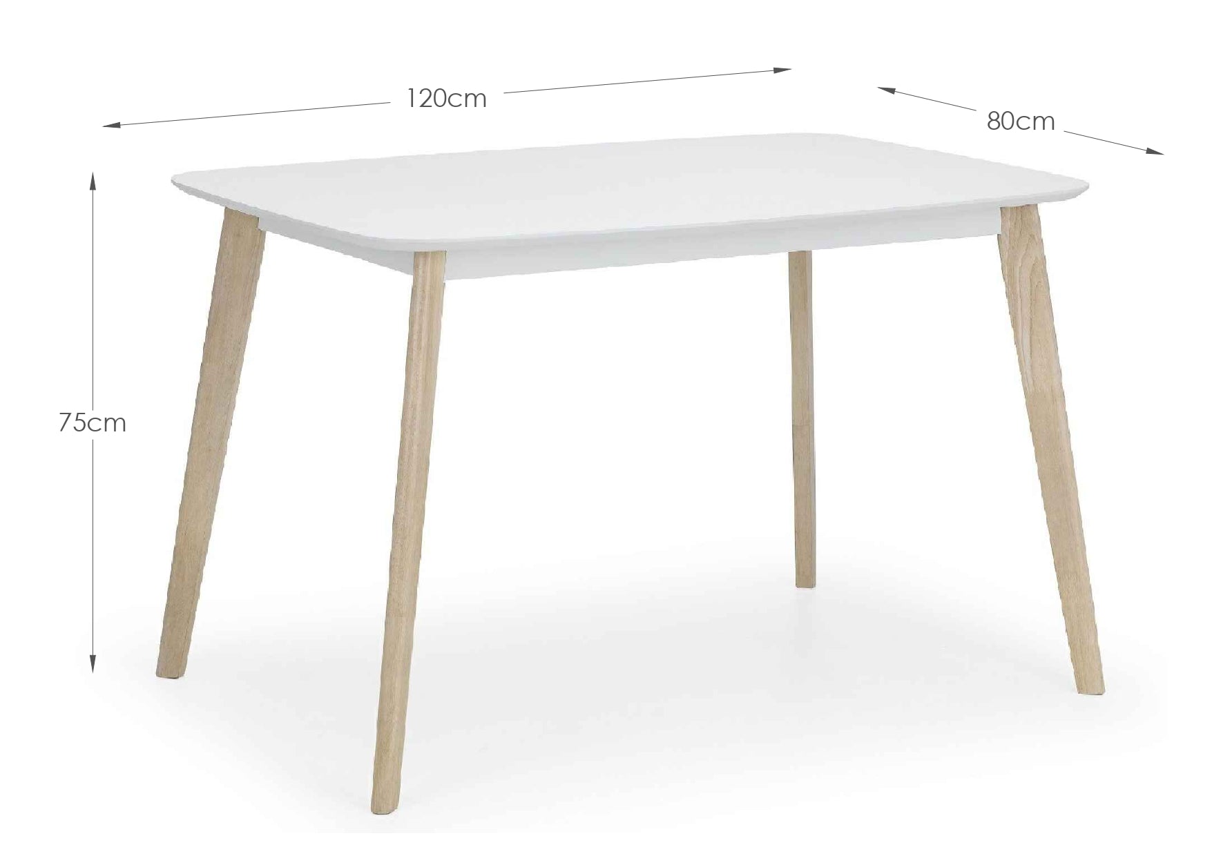 Casa Rectangular Dining Table White/Oak