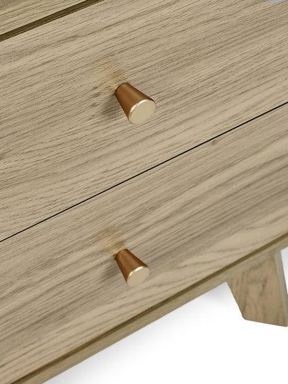 Ingrid 2 Drawer Bedside Oak