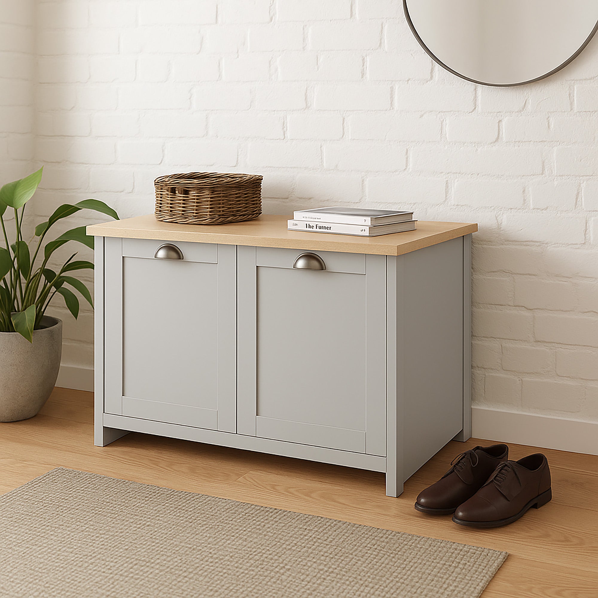 Lancaster Shoe Storage Grey