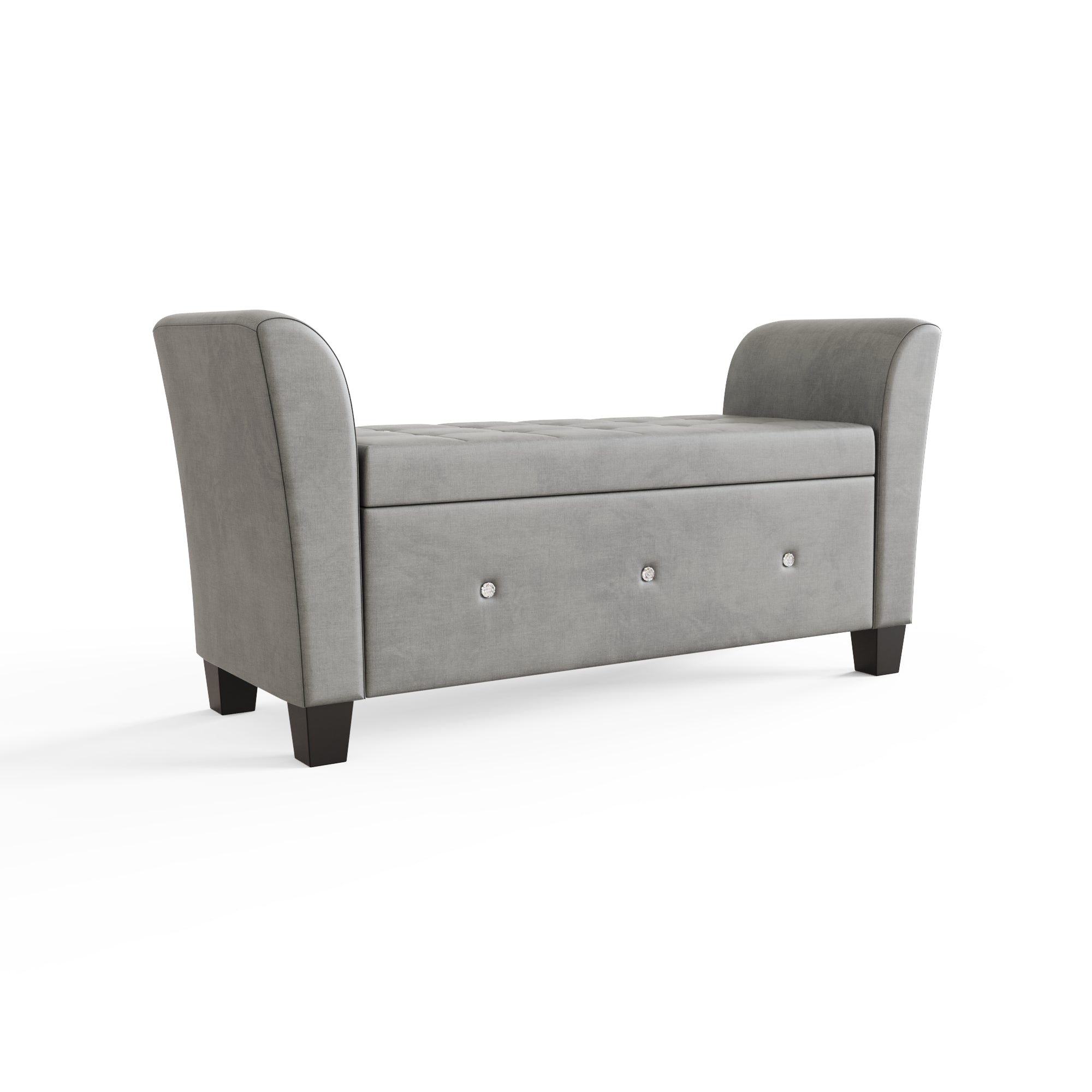 Verona Diamante Window Seat Grey Chenille
