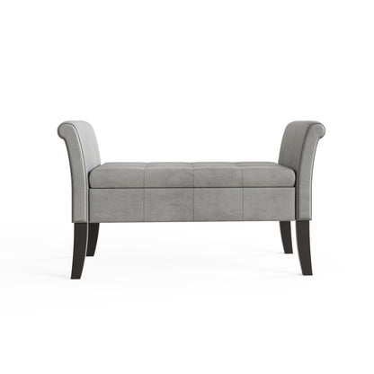 Balmoral Window Seat Grey Chenille