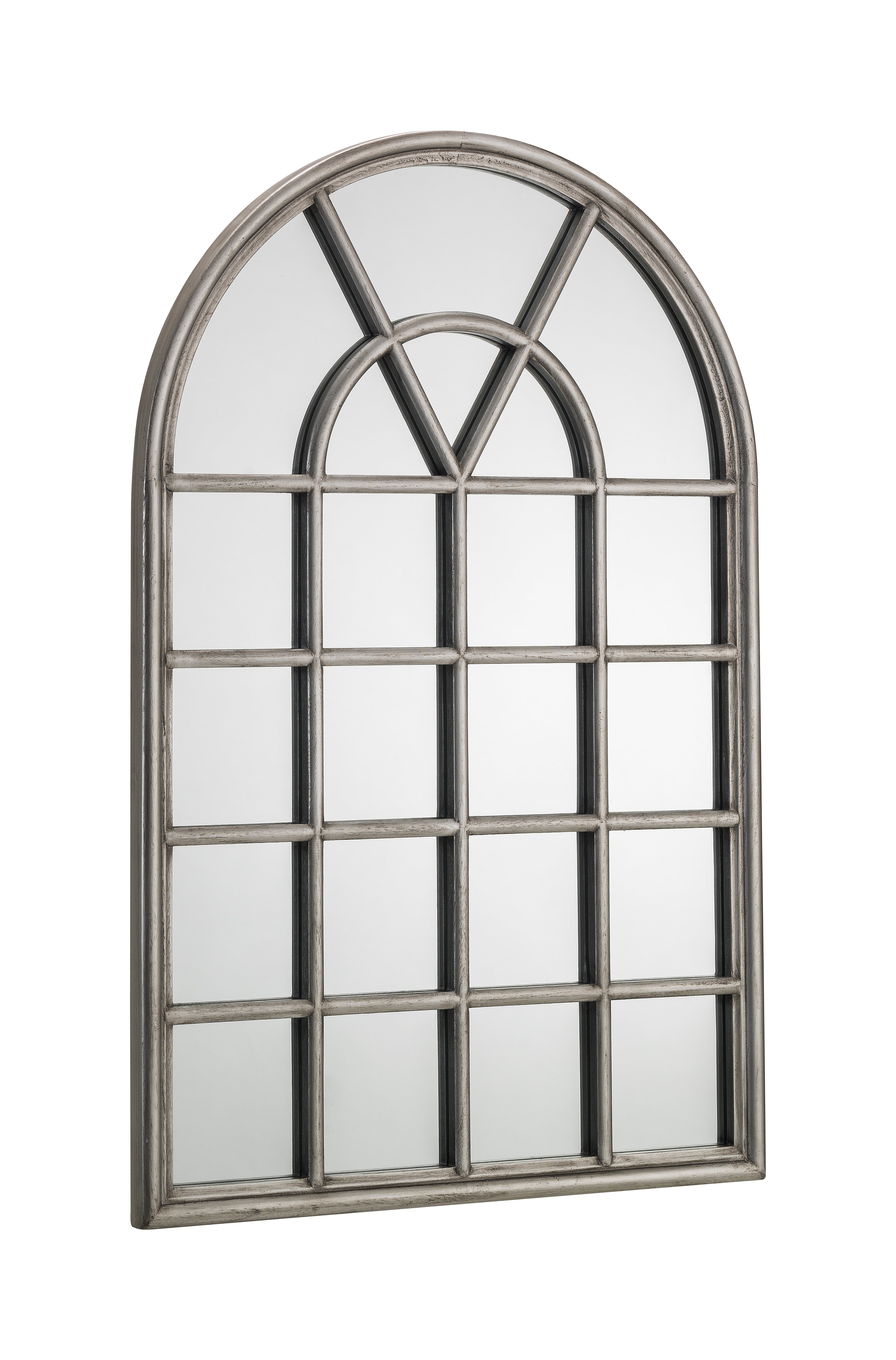 Opus Pewter Window Mirror