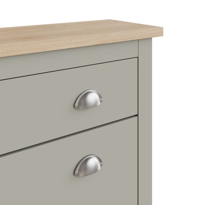 Lancaster 2Dr 1Drw Shoe Cabinet Grey