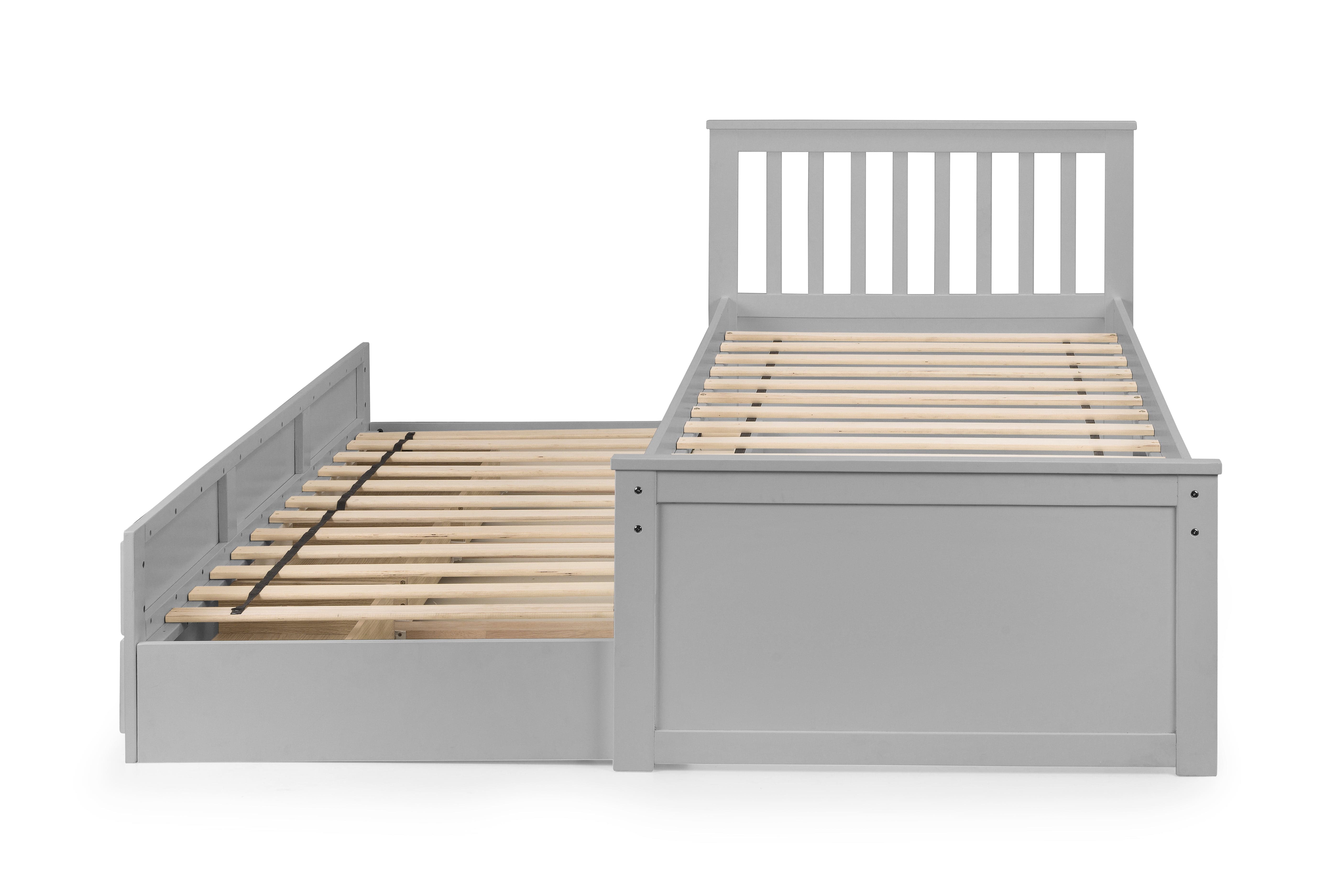 Maisie Bed With Underbed And Drawers - Light Grey