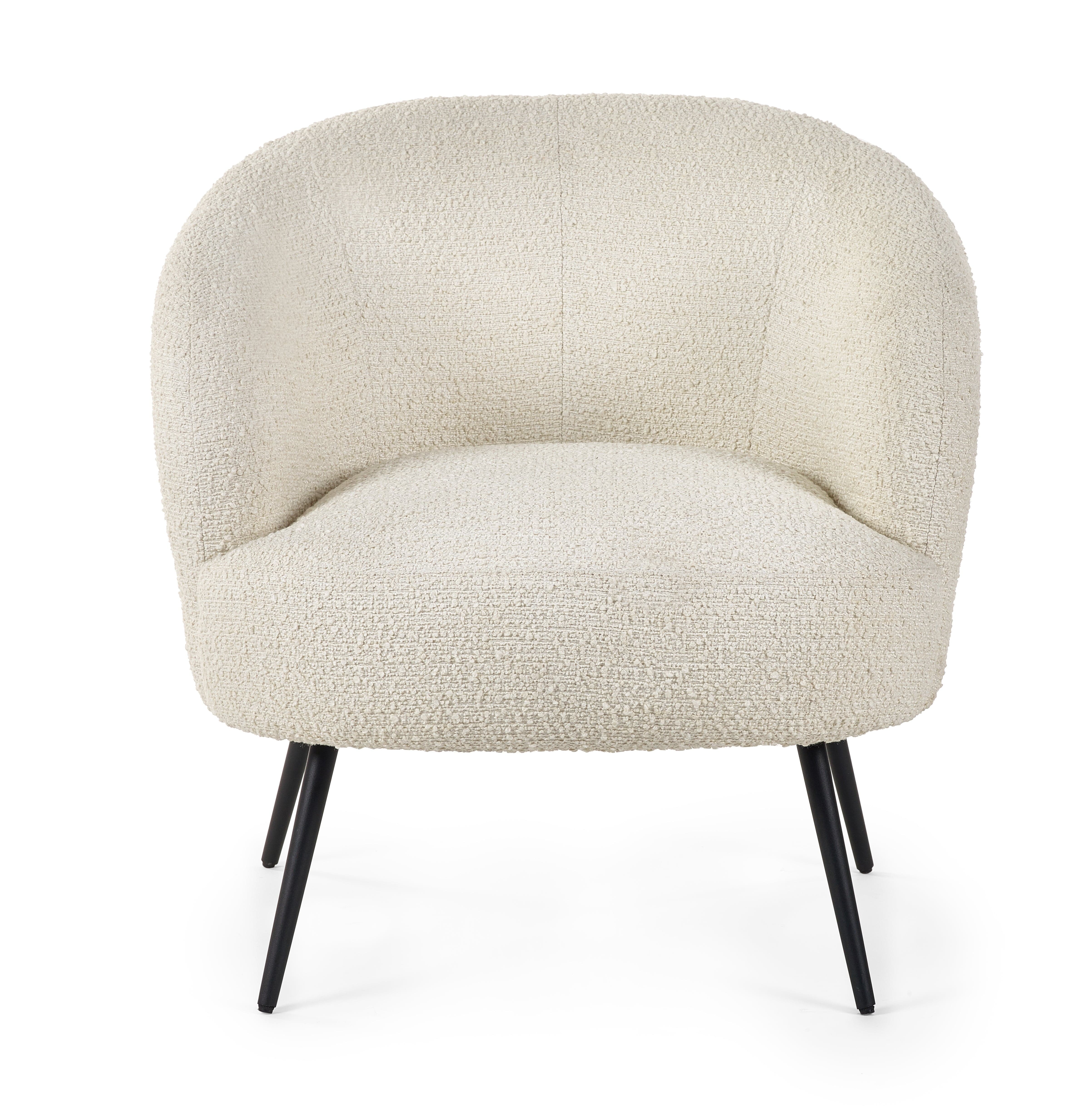 Julian Bowen Armchair Gigi Boucle Accent Chair - Ivory Bed Kings