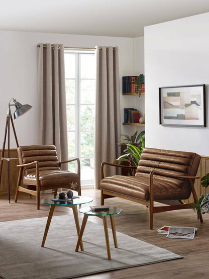 Julian Bowen Armchair Marshall Accent Chair - Brown Bed Kings