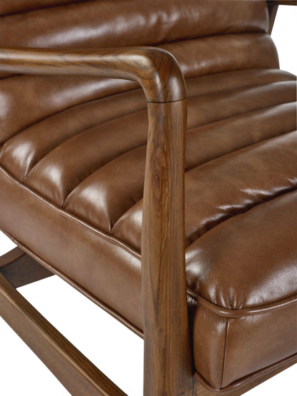 Julian Bowen Armchair Marshall Accent Chair - Brown Bed Kings
