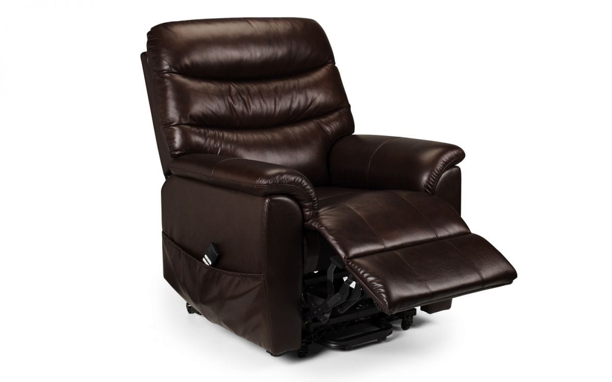 Julian Bowen Armchair Pullman Leather Rise & Recline Chair - Dual Motor Bed Kings