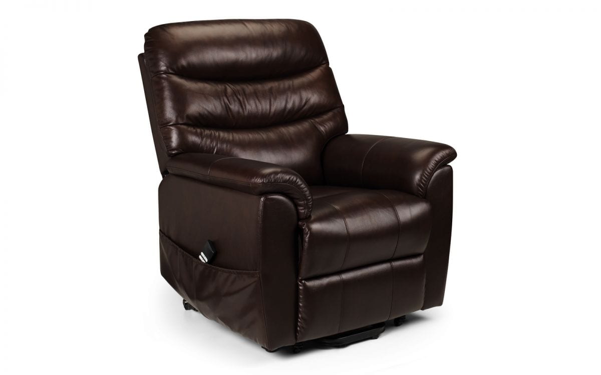 Julian Bowen Armchair Pullman Leather Rise & Recline Chair - Dual Motor Bed Kings