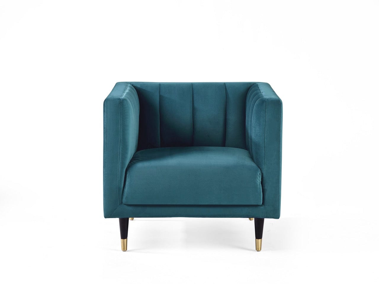 Julian Bowen Armchair Salma Scalloped Back Chair - Teal Bed Kings