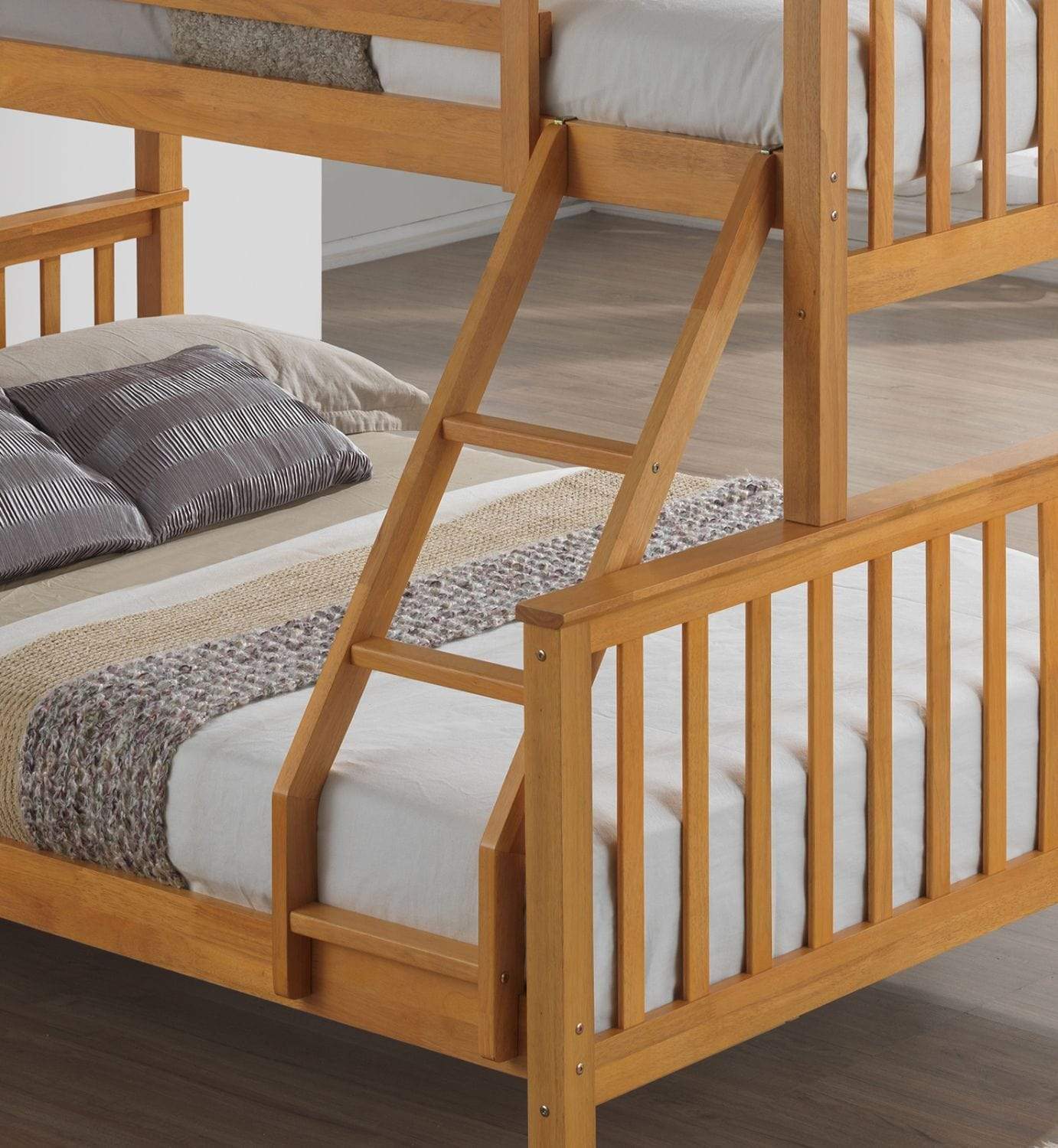 Artisan Bed Company Bunk Bed Charlotte 2 In 1 Beech Three Sleeper Bunk Bed