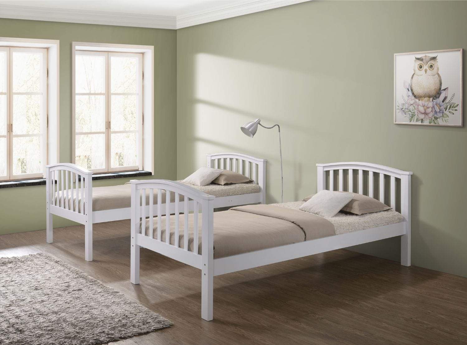 Artisan Bed Company Bunk Bed George 2 In 1 White Bunk Bed