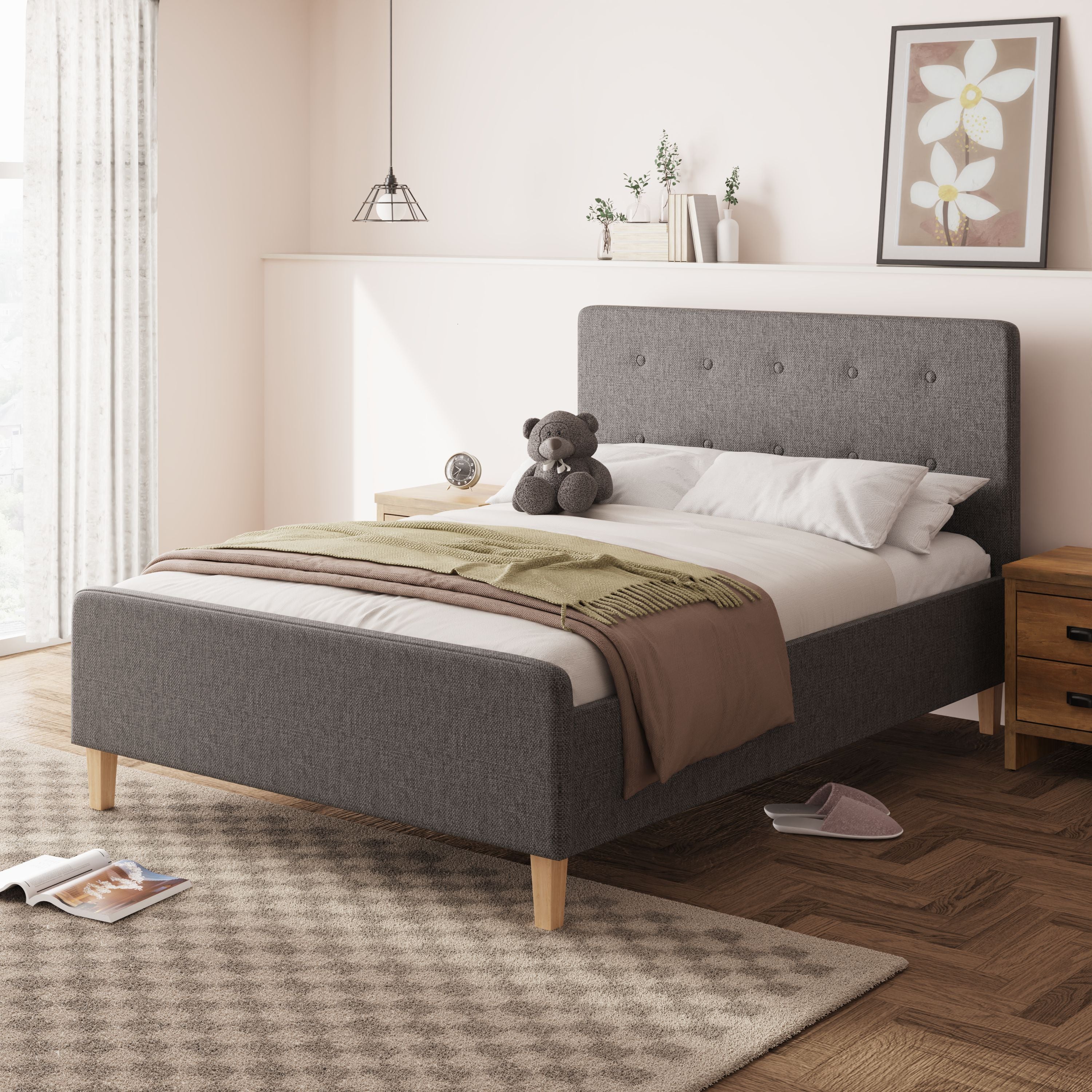 Ashbourne Ottoman Bed Dark Grey