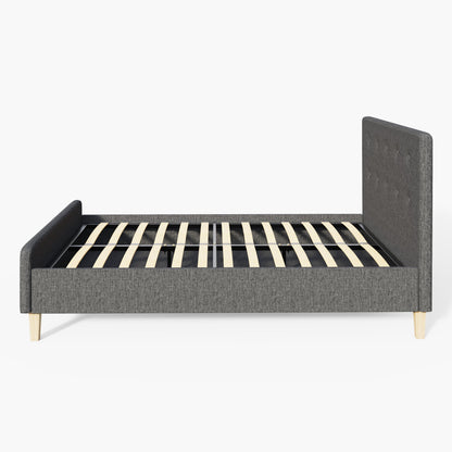Ashbourne Fabric Upholstered Bed Grey