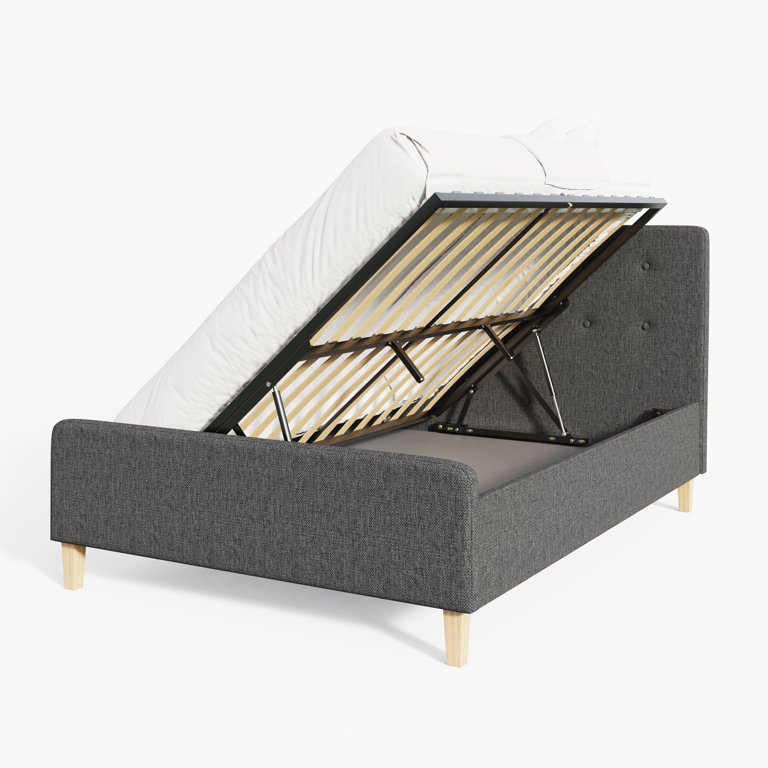 Ashbourne Ottoman Bed Dark Grey