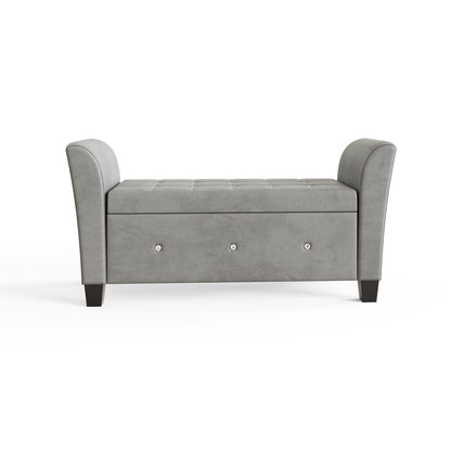 Verona Diamante Window Seat Grey Chenille