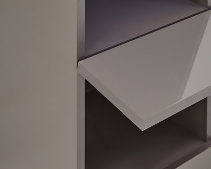 Galicia Tall Shelf Unit With Led Grey