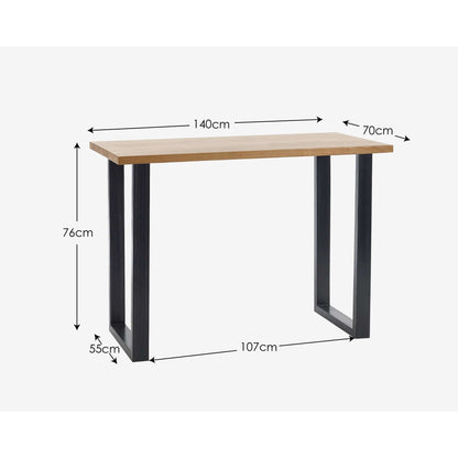 Julian Bowen Bar Table Brooklyn Bar Table Oak Bed Kings