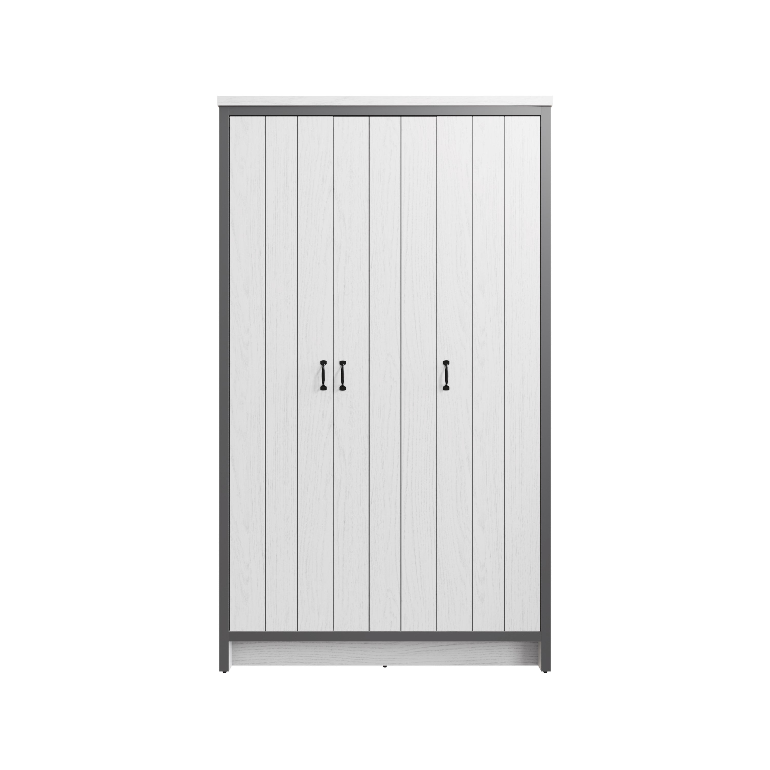 Boston 3 Door Wardrobe White