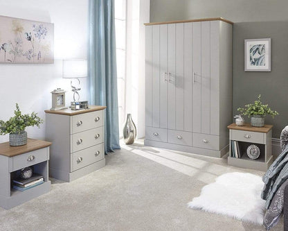GFW Bedroom Set Kendal 4 Piece Bedroom Set - Grey Bed Kings