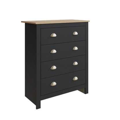 GFW Bedroom Set Lancaster 3 Piece Bedroom Set Black Bed Kings