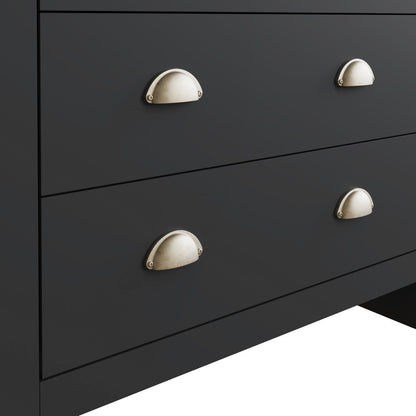 GFW Bedroom Set Lancaster 3 Piece Bedroom Set Black Bed Kings